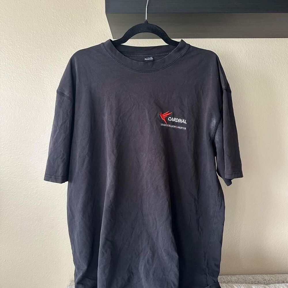 Unbranded Men's Black and Navy T-shirt